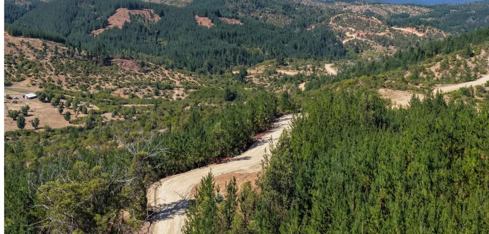 Parcelas en venta en Lomas de Constitución, vista aérea del proyecto en Constitución, Región del Maule
